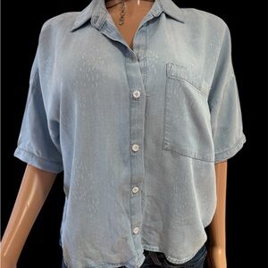 NWT NAF NAF Indigo Blue Shirt